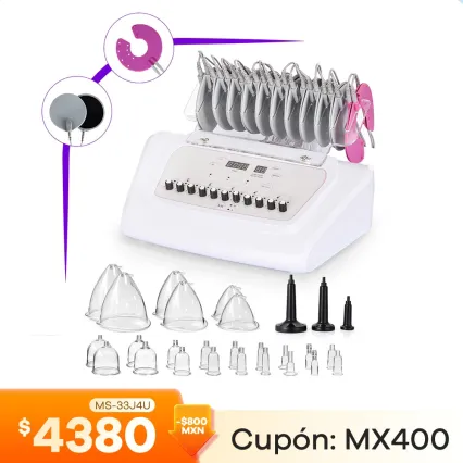 Máquina de microcorriente EMS con ventosas para tonificación muscular y masaje de glúteos